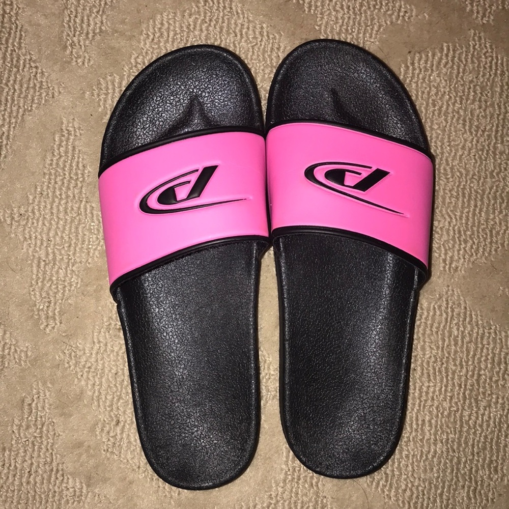 Black and Pink Athletic Sandals